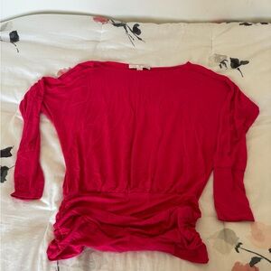 Boston Proper blouse with ruched waist band